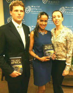 Sophia with The Next Africa Book co-authors Jake Bright and Aubrey Hruby